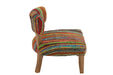 Zetel Chindi hout/textiel mix-Eetkamerstoelen-J-Line