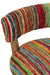 Zetel Chindi hout/textiel mix-Eetkamerstoelen-J-Line