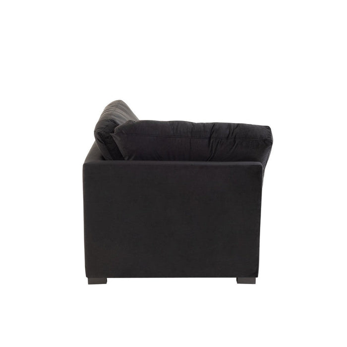 Zetel Hoek velvet zwart-1-Zitsbanken-J-Line