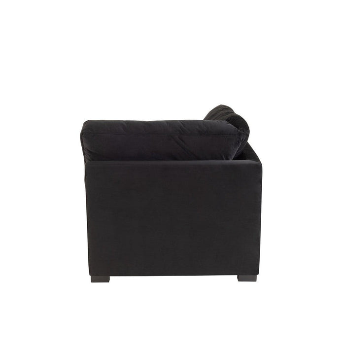 Zetel Hoek velvet zwart-1-Zitsbanken-J-Line