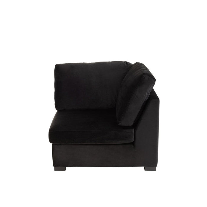 Zetel Hoek velvet zwart-1-Zitsbanken-J-Line