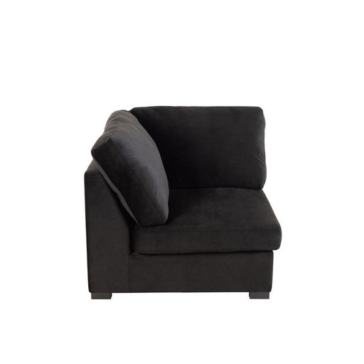 Zetel Hoek velvet zwart-1-Zitsbanken-J-Line
