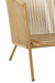 Zetel+kussens 1persoon metaal/touw beige-Fauteuils-J-Line