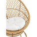 Zetel+kussens Zayo draai metaal/riet beige-Fauteuils-J-Line