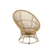 Zetel+kussens Zayo draai metaal/riet beige-Fauteuils-J-Line