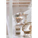 Zetel+kussens Zayo draai metaal/riet beige-Fauteuils-J-Line