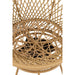 Zetel+kussens Zayo draai metaal/riet beige-Fauteuils-J-Line