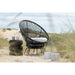 Zetel+kussens Zayo draai metaal/riet zwart-Fauteuils-J-Line