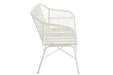 Zitbank Celeste buiten metaal/rattan wit-Tuinbanken-J-Line