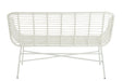Zitbank Celeste buiten metaal/rattan wit-Tuinbanken-J-Line