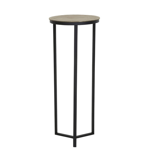 Zuil 40x101 cm RETIRO zwart+ruw antiek brons-Plantenstandaards-Light & Living