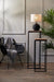 Zuil Yarula - Zwart/ Hout - 28,5x35x102cm-Plantenstandaards-Light & Living