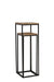 Zuil Yarula - Zwart/ Hout - 28,5x35x102cm-Plantenstandaards-Light & Living