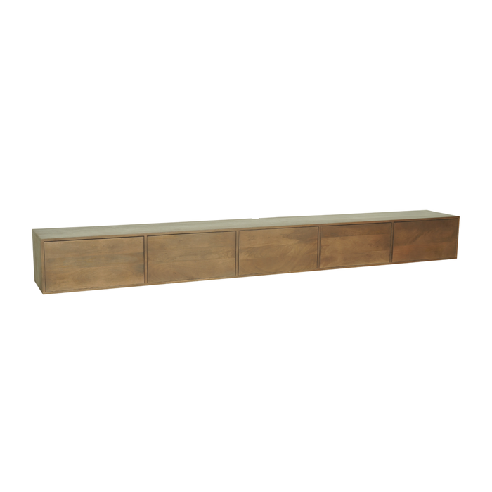 Zwevend tv meubel Vision Walnut | 280 cm-TV-meubels-Starfurn